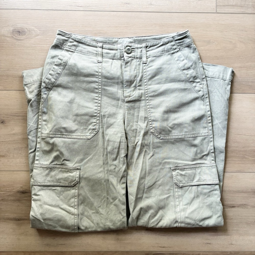 Universal Thread Target Mid Rise Utility Cargo Pants Olive Green Womens 4 - Picture 2 of 6